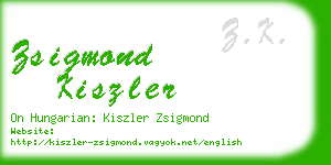 zsigmond kiszler business card